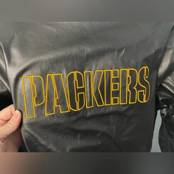 Green Bay Packers NFL Football Varsity Sports Bomber Jacket Youth Large 14/16 - Picture 10 of 12